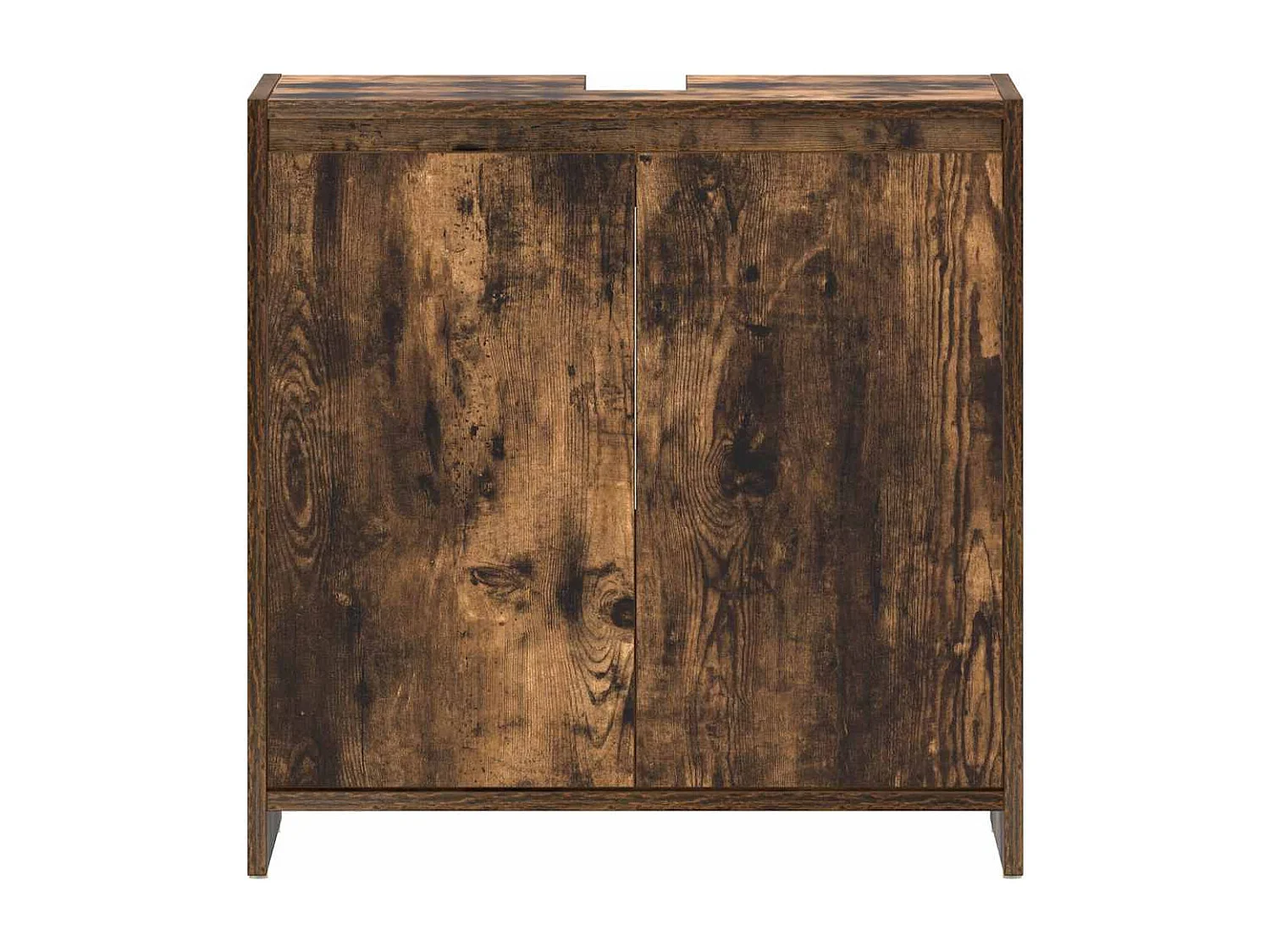 Armadietto Bagno Rovere Fumo 60x33x61 cm in Legno Multistrato