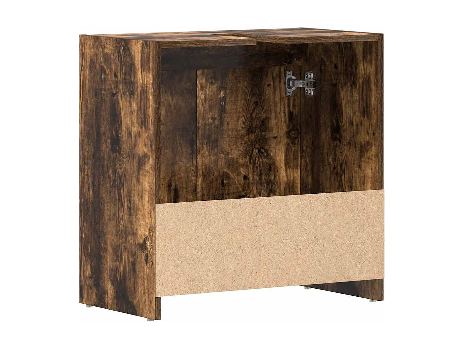 Armadietto Bagno Rovere Fumo 60x33x61 cm in Legno Multistrato