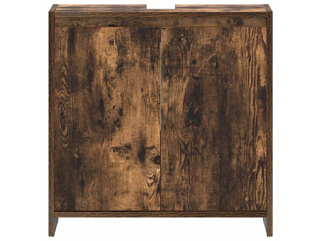 Armadietto Bagno Rovere Fumo 60x33x60 cm in Legno Multistrato