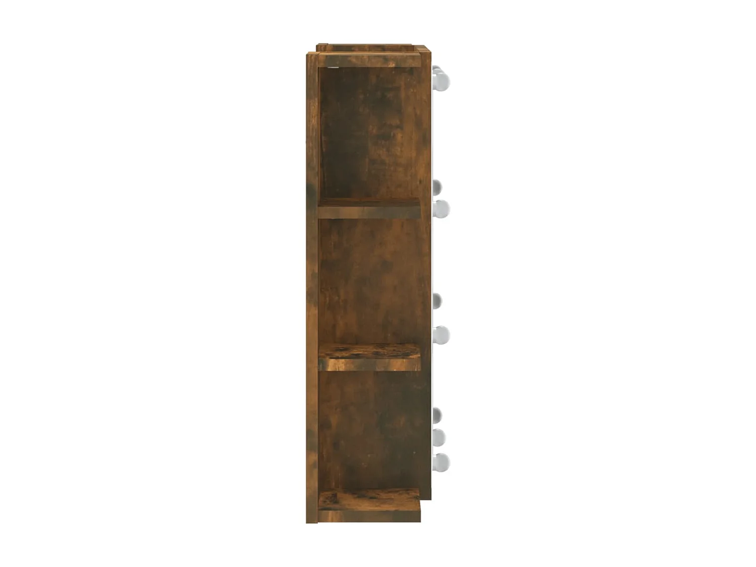 Armoire à miroir avec LED Chêne fumé 70x16,5x60 cm