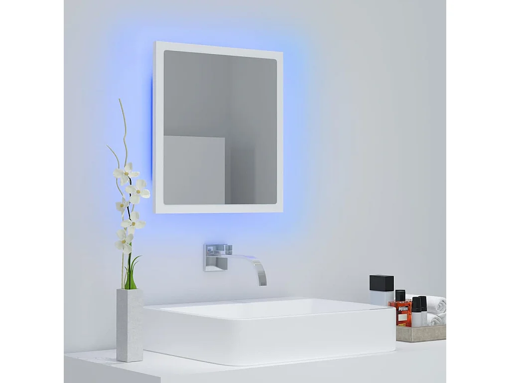 Badkamerspiegel LED 40x8,5x37 cm acryl wit
