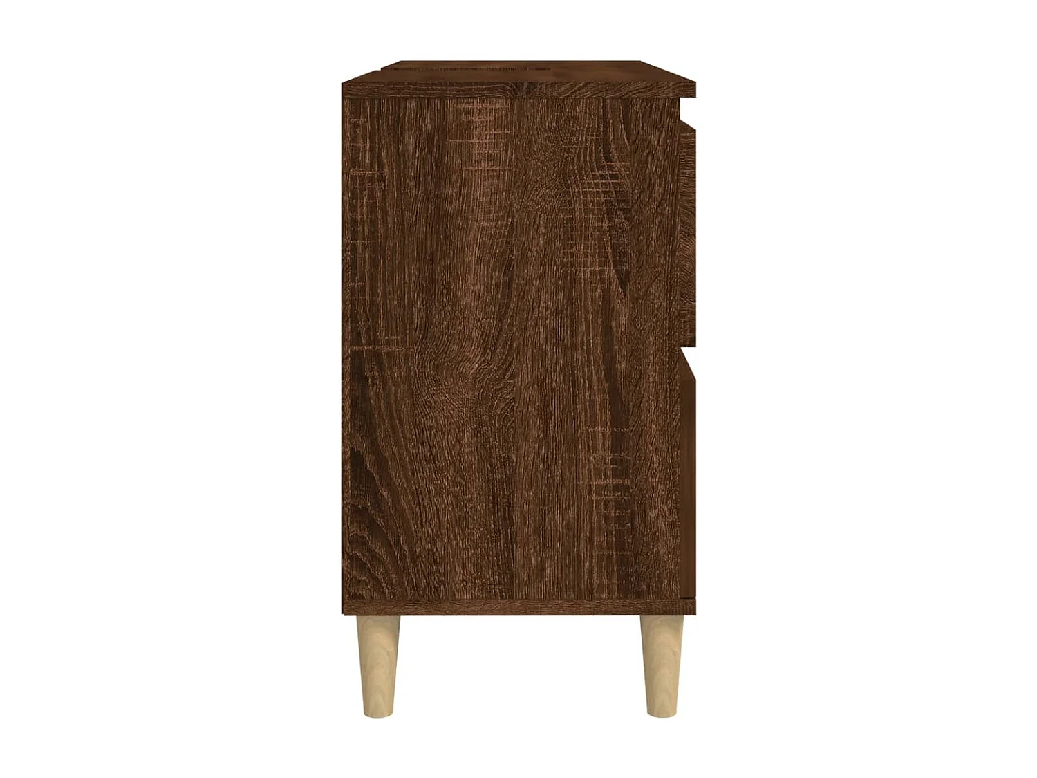 Meuble d'évier chêne marron 80x33x60 cm bois d'ingénierie