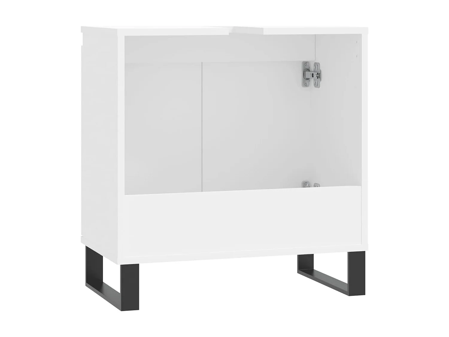 Badkamerkast 58x33x60 cm bewerkt hout wit