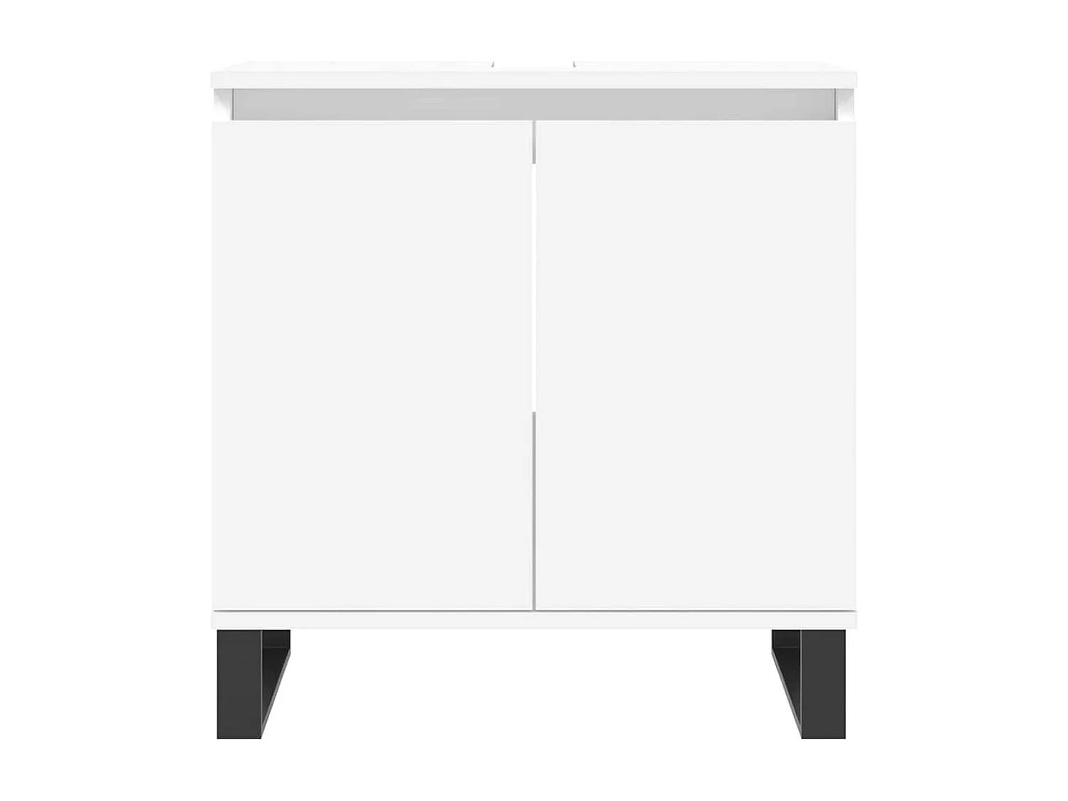 Badkamerkast 58x33x60 cm bewerkt hout wit