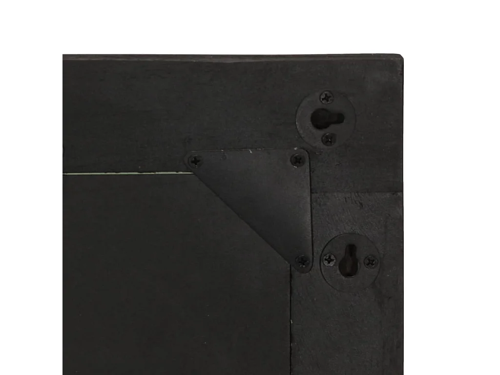 Miroir de bain 50x70x2,5 cm bois de manguier massif et verre