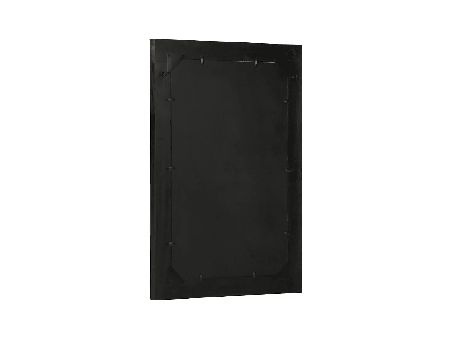 Miroir de bain 50x70x2,5 cm bois de manguier massif et verre