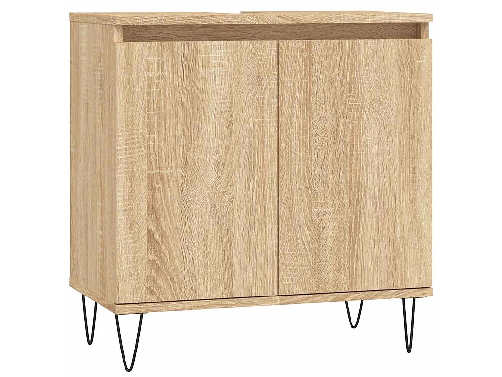 Armoire de bain chêne sonoma 58x33x60 cm bois d'ingénierie
