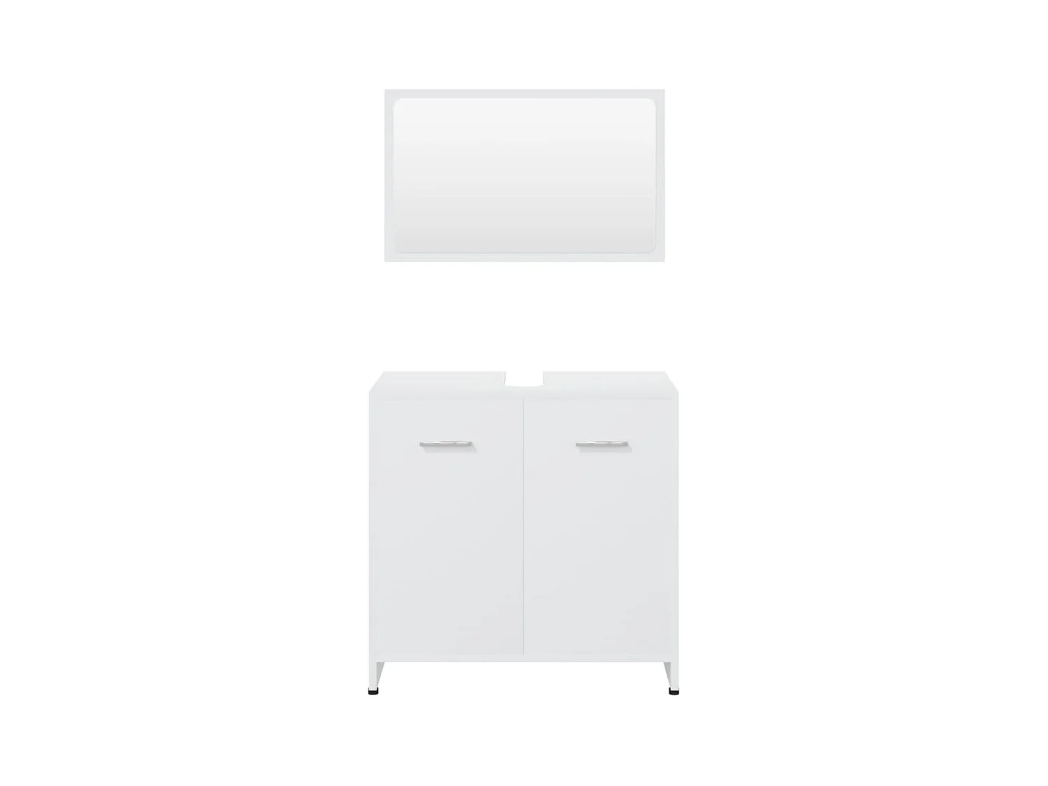 Set Mobili da Bagno Bianco in Legno Multistrato