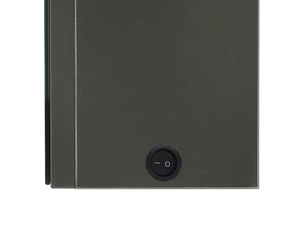 Armoire de salle de bain à miroir LED anthracite 50x14x60 cm