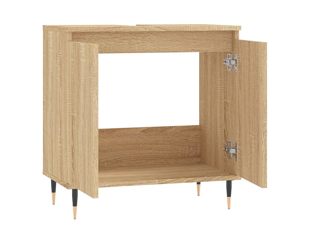 Armoire de bain chêne sonoma 58x33x60 cm bois d'ingénierie