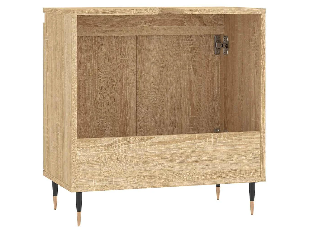 Armoire de bain chêne sonoma 58x33x60 cm bois d'ingénierie