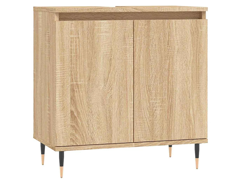 Mobile da Bagno Rovere Sonoma 58x33x60 cm in Legno Multistrato