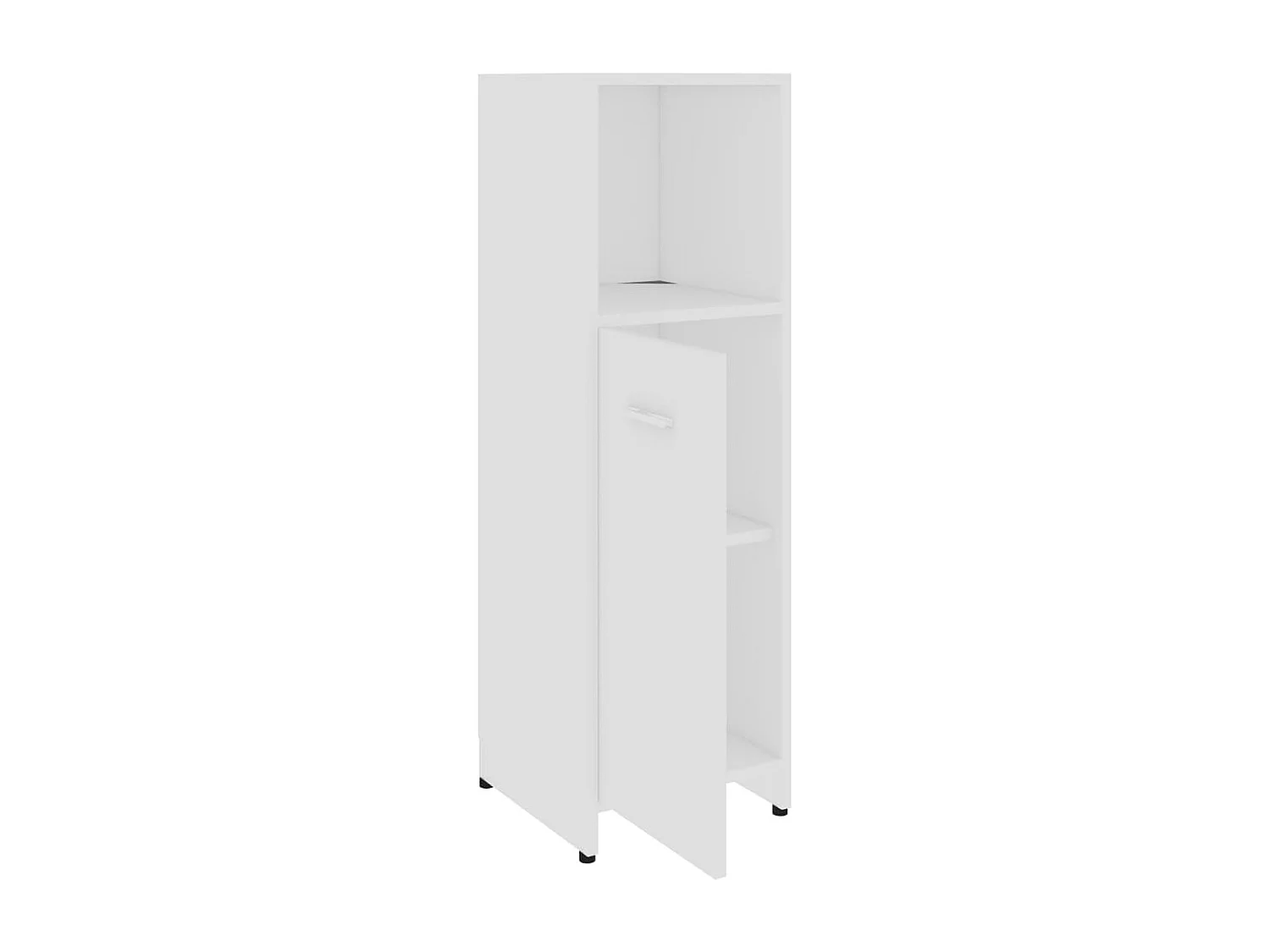 Set Mobili da Bagno 4 pz Bianco in Legno Multistrato