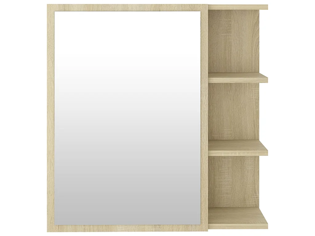 Badkamerspiegelkast 62,5x20,5x64 cm bewerkt hout sonoma eiken