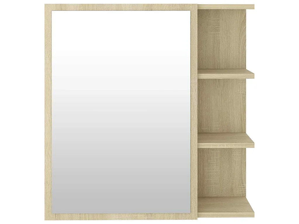 Armoire à miroir de salle de bain Chêne sonoma Bois ingénierie