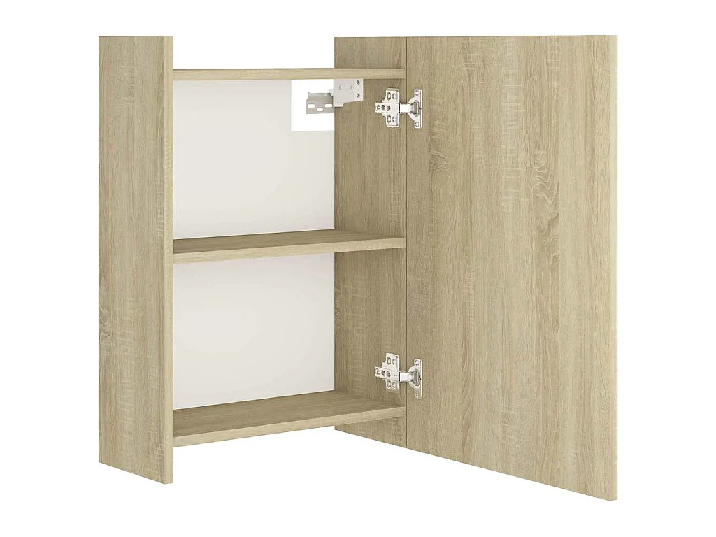 Armoire à miroir de salle de bain Chêne sonoma Bois ingénierie