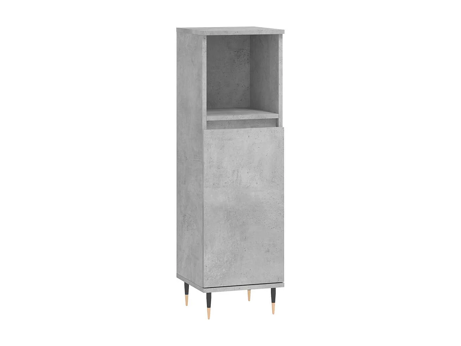Armadietto Bagno Grigio Cemento 30x30x100 cm Legno Multistrato