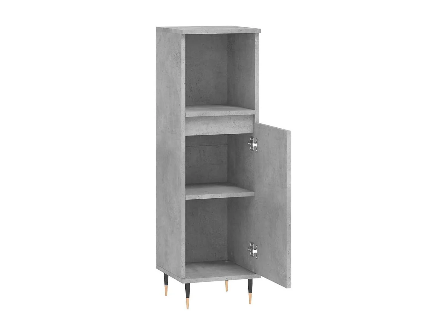 Armadietto Bagno Grigio Cemento 30x30x100 cm Legno Multistrato