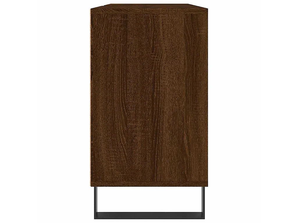 Badschrank Braun Eichen-Optik 80x33x60 cm Holzwerkstoff