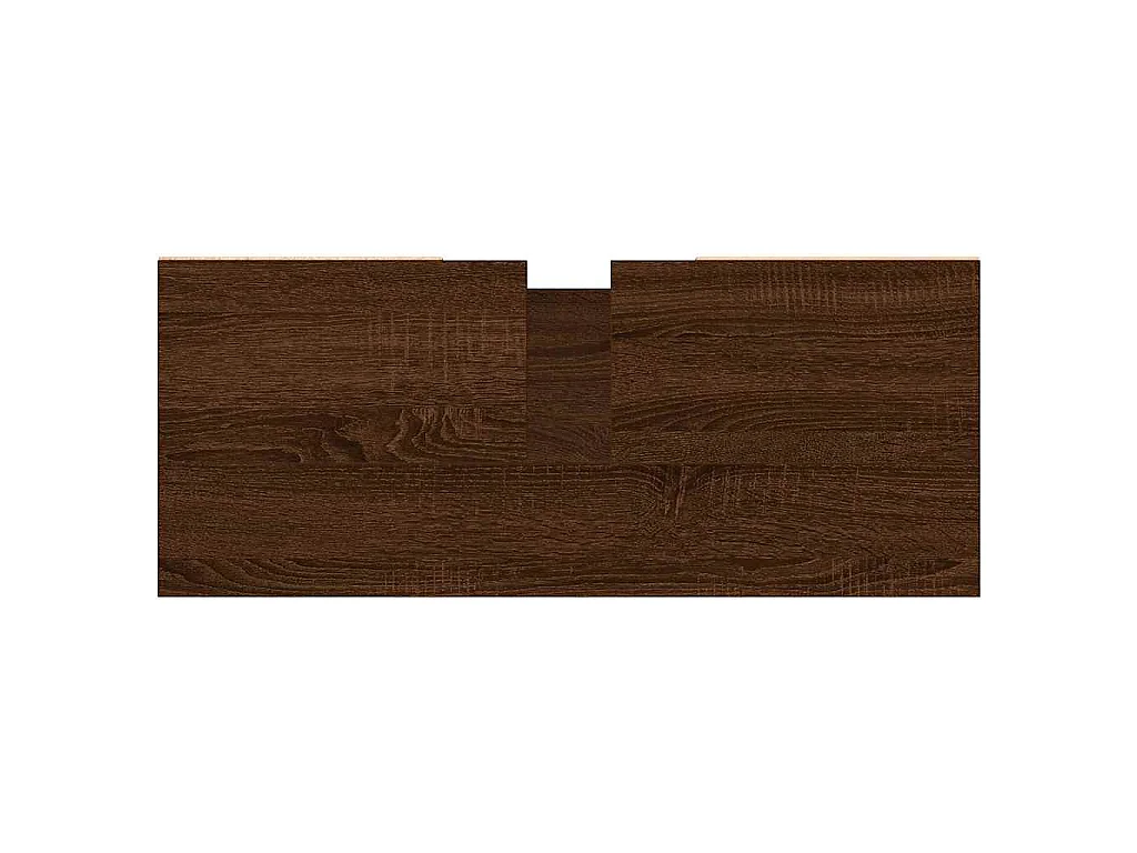 Badschrank Braun Eichen-Optik 80x33x60 cm Holzwerkstoff