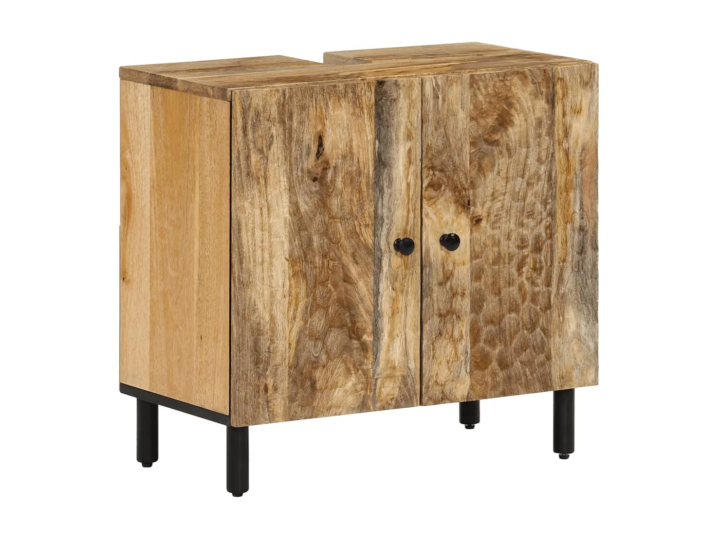Armoire lavabo de salle de bain bois massif de manguier