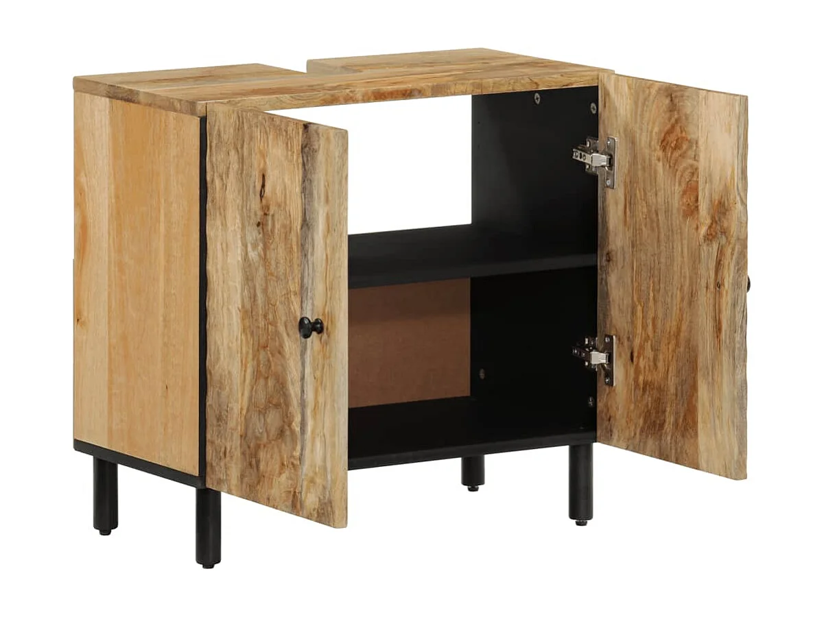 Armoire lavabo de salle de bain bois massif de manguier