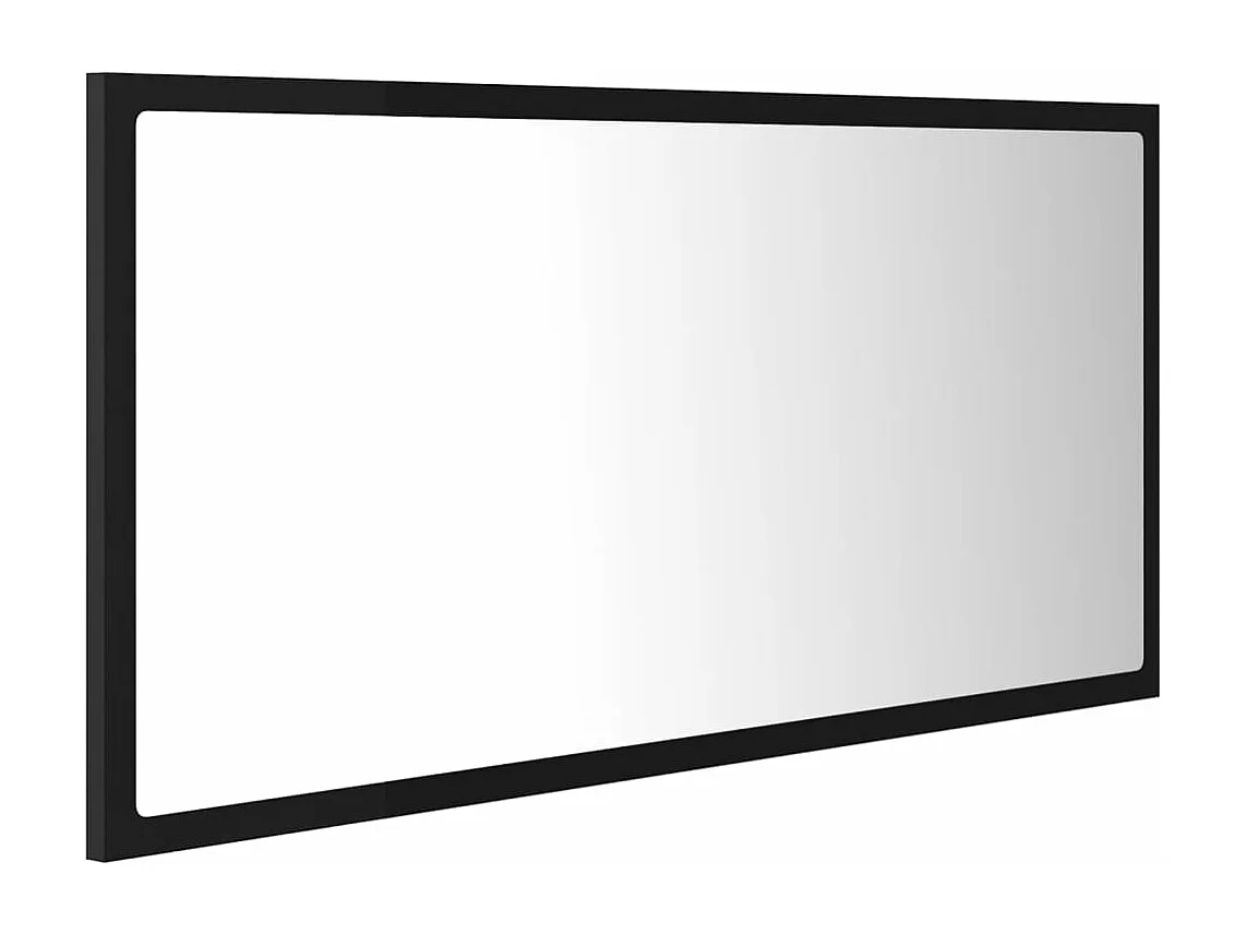 Badkamerspiegel LED 90x8,5x37 cm acryl zwart
