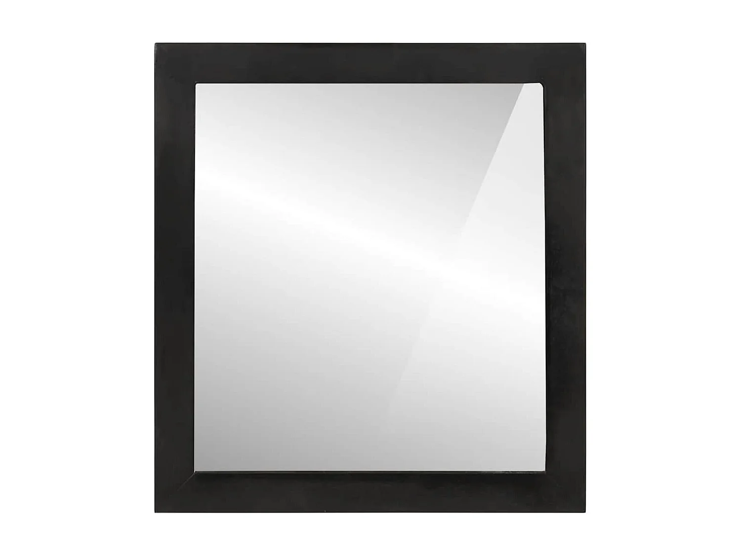 Badkamerspiegel 55x1x60 cm glas en massief mangohout