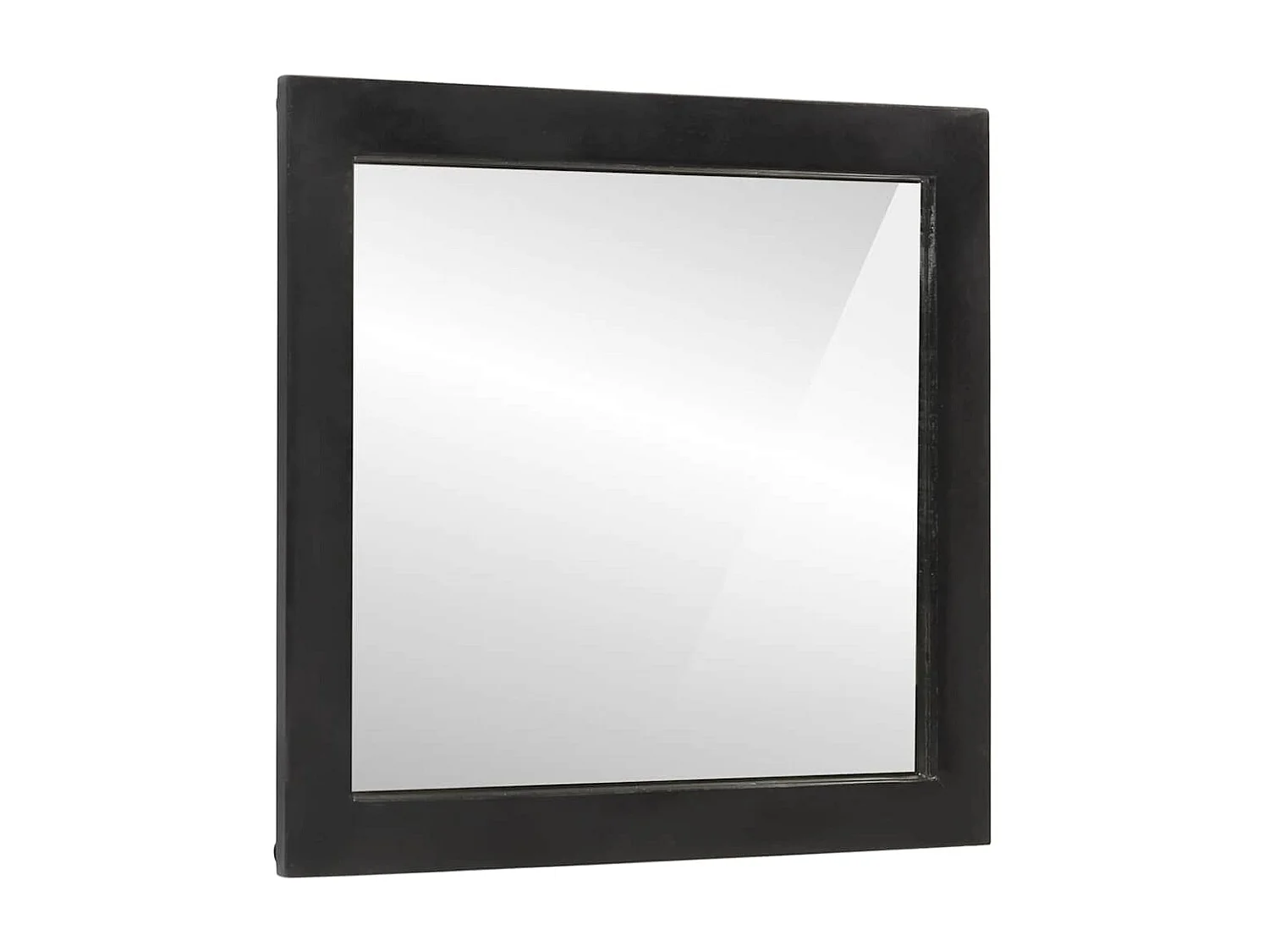 Badkamerspiegel 55x1x60 cm glas en massief mangohout