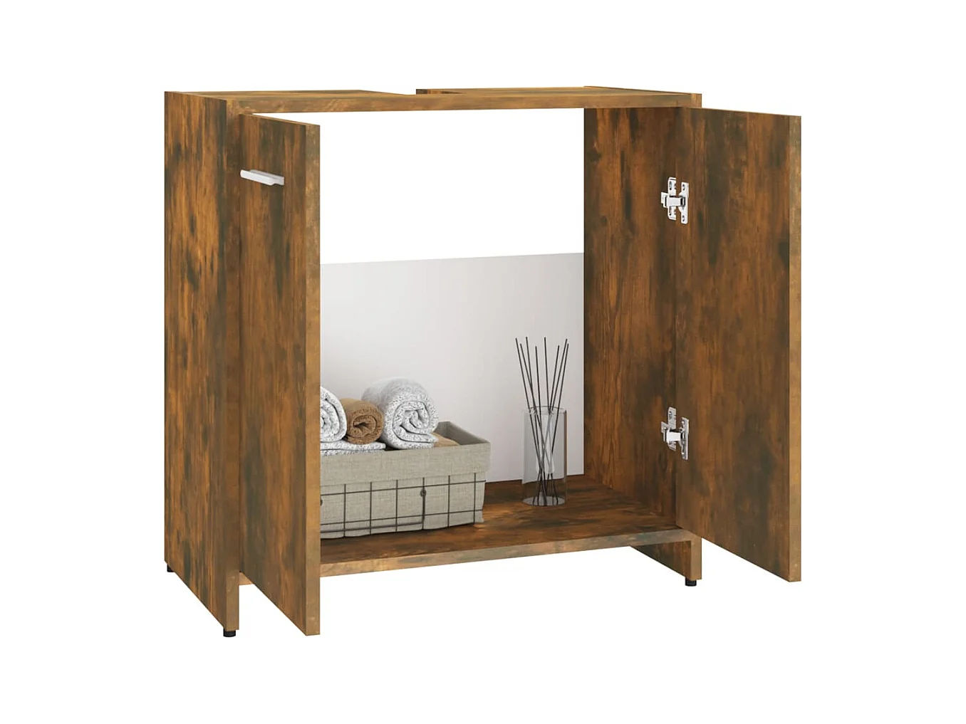 Badschrank Räuchereiche 60x33x60 cm Holzwerkstoff