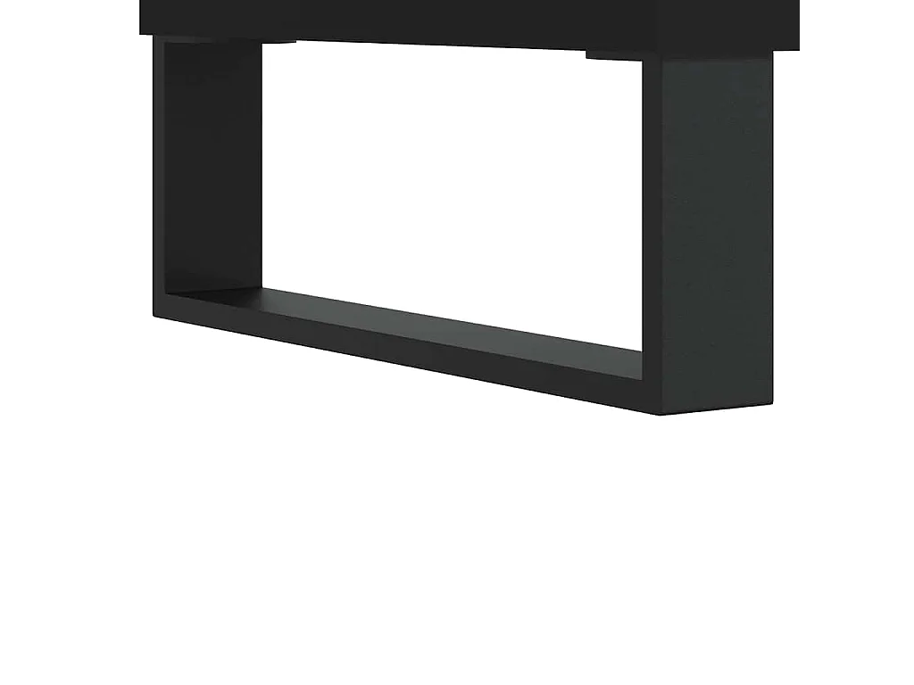Armario de baño madera contrachapada negro 65x33x60 cm