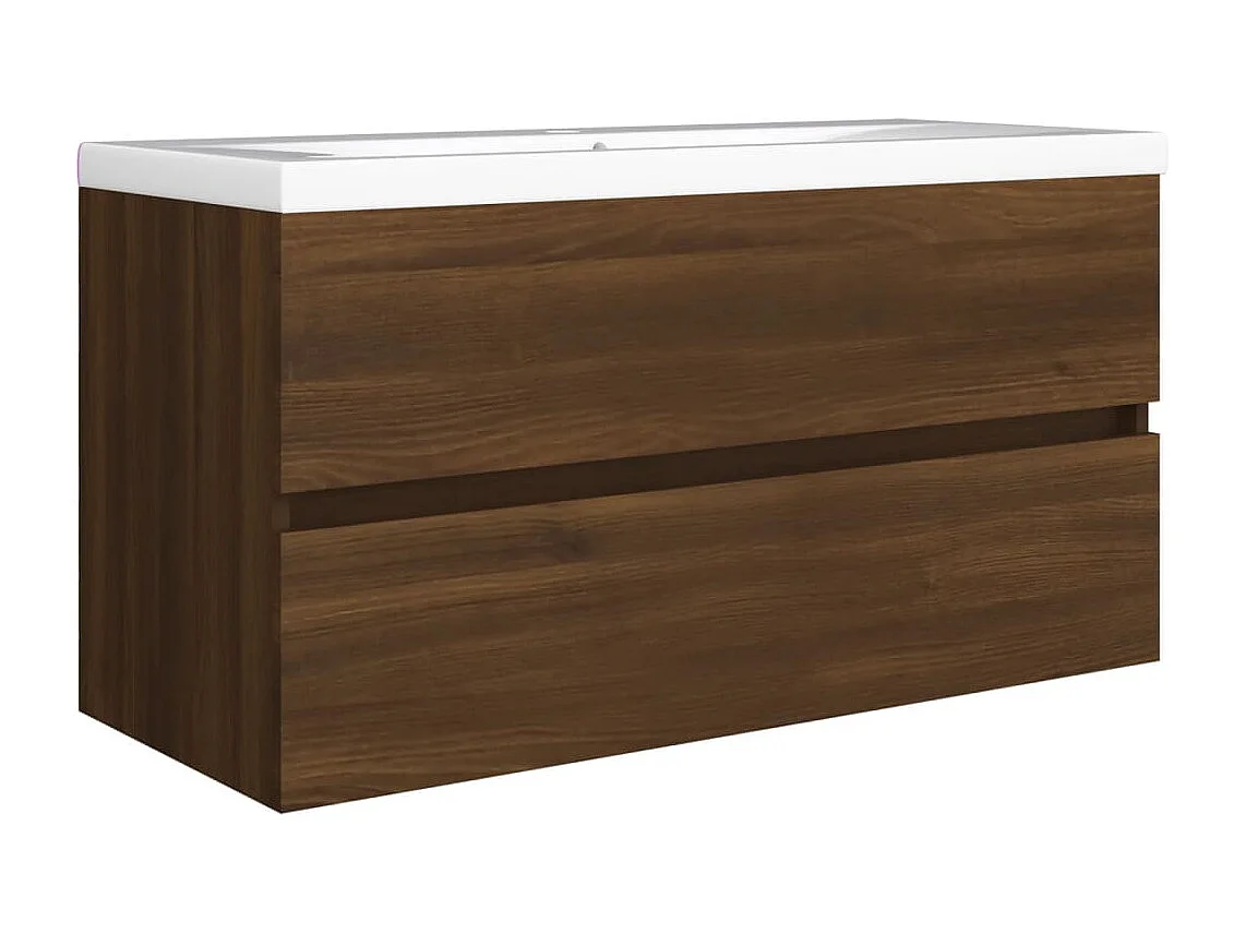 Armoire d'évier Chêne marron 90x38,5x45 cm Bois d'ingénierie