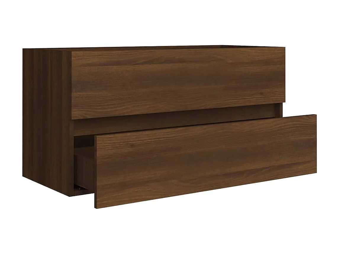 Armoire d'évier Chêne marron 90x38,5x45 cm Bois d'ingénierie