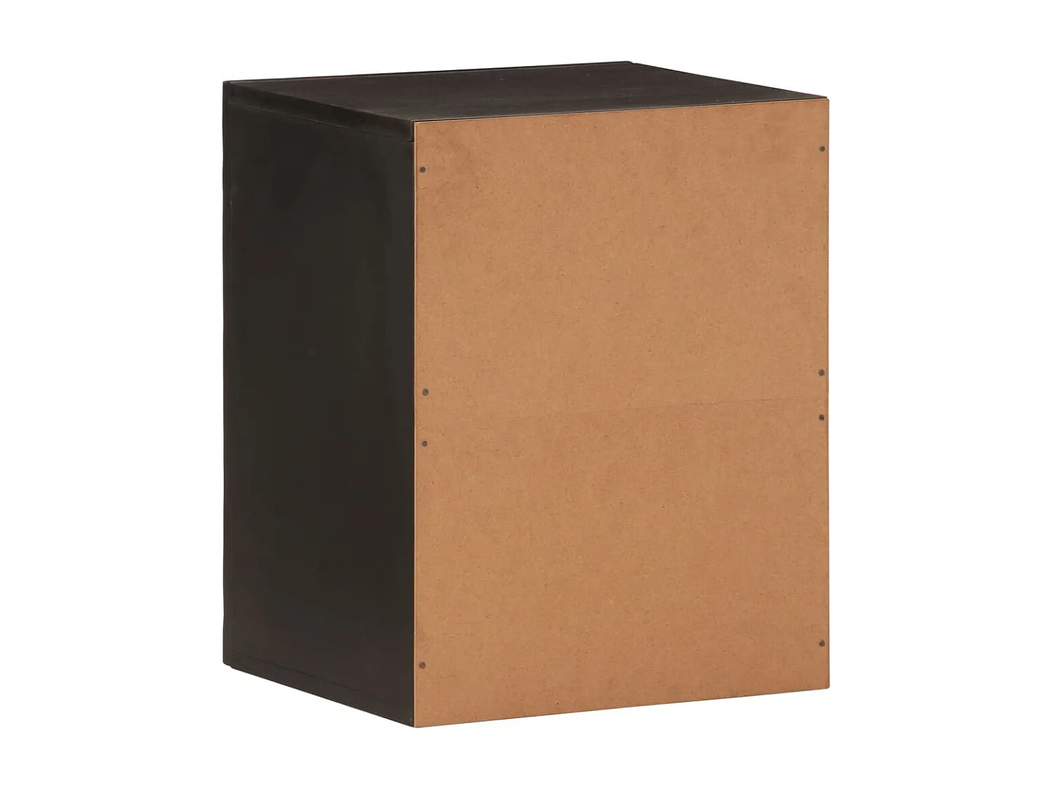 Badkamerwandkast 38x33x48 cm massief mangohout zwart