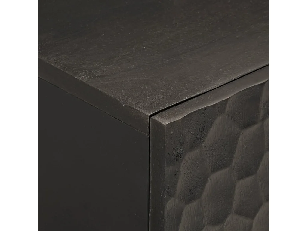 Badkamerwandkast 38x33x48 cm massief mangohout zwart