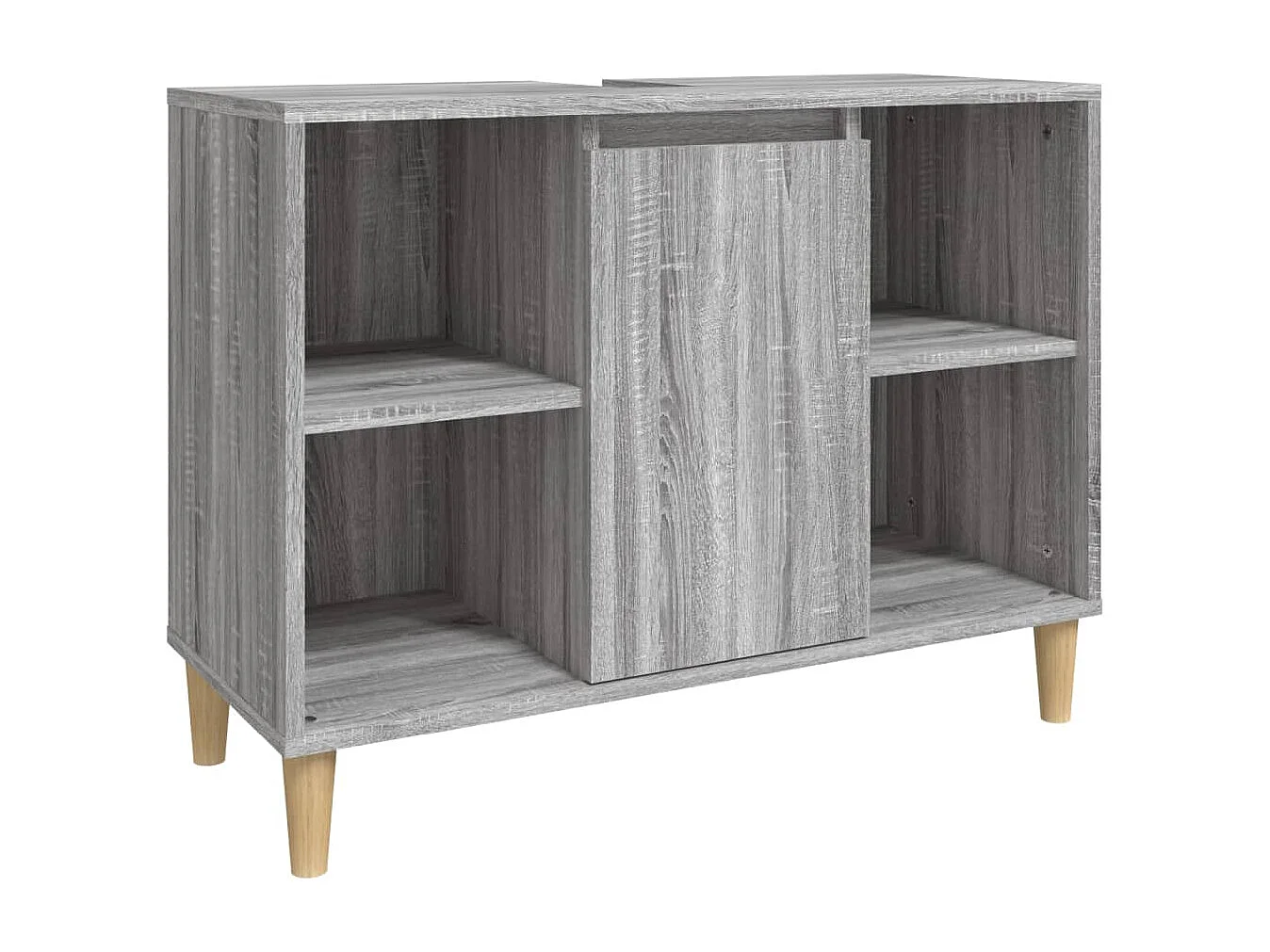 Meuble d'évier sonoma gris 80x33x60 cm bois d'ingénierie