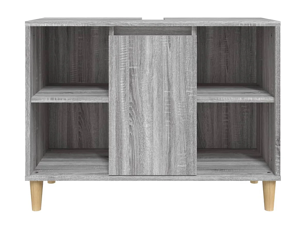 Waschbeckenunterschrank Grau Sonoma 80x33x60 cm Holzwerkstoff