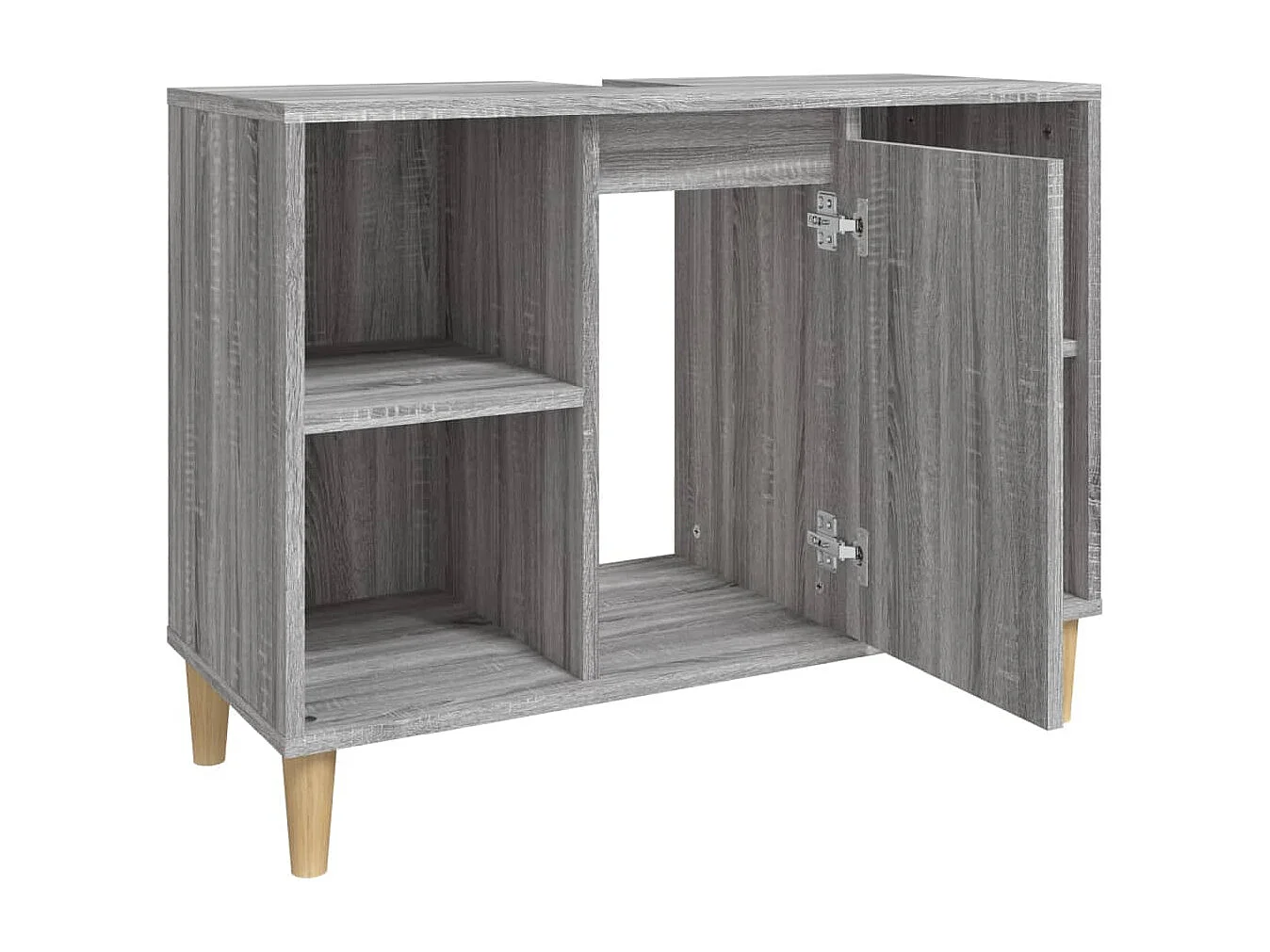 Waschbeckenunterschrank Grau Sonoma 80x33x60 cm Holzwerkstoff