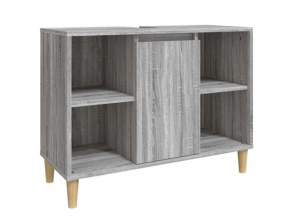 Waschbeckenunterschrank Grau Sonoma 80x33x60 cm Holzwerkstoff