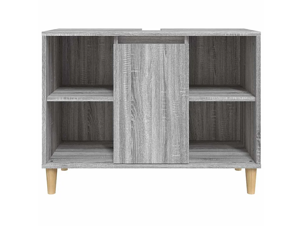 Waschbeckenunterschrank Grau Sonoma 80x33x60 cm Holzwerkstoff