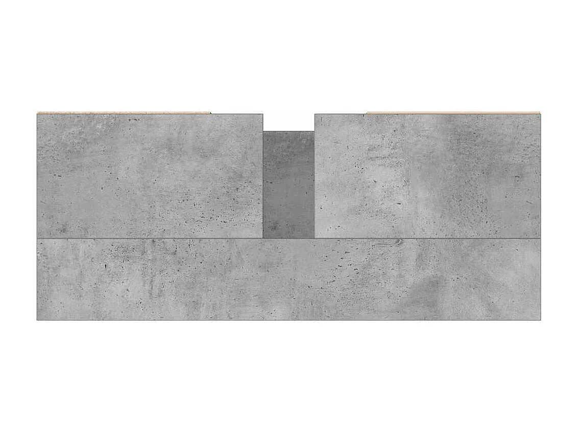 Armadietto da Bagno Grigio Cemento 80x33x60cm Legno Multistrato