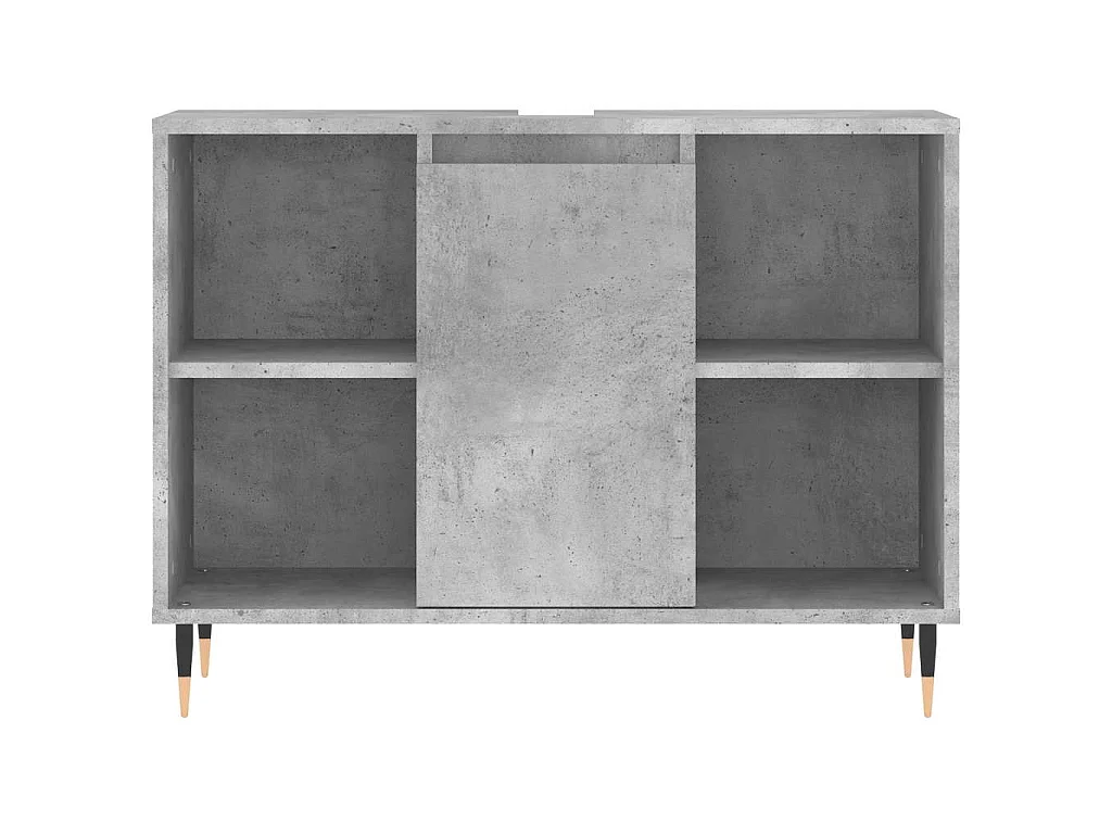 Mueble de baño madera de ingeniería gris hormigón 80x33x60 cm