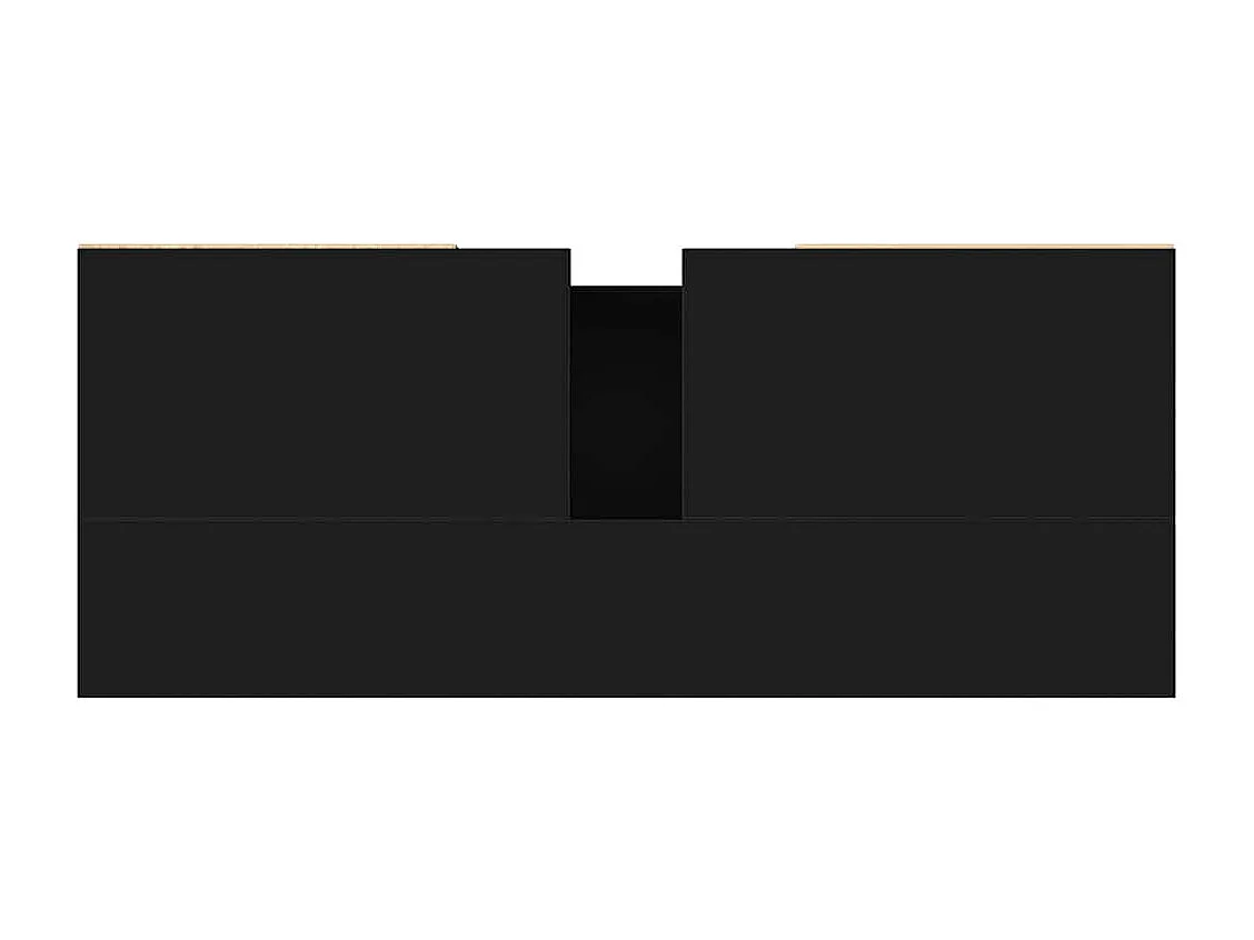 Badschrank Schwarz 80x33x60 cm Holzwerkstoff