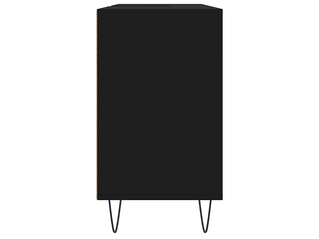 Armoire de salle de bain noir 80x33x60 cm bois d'ingénierie