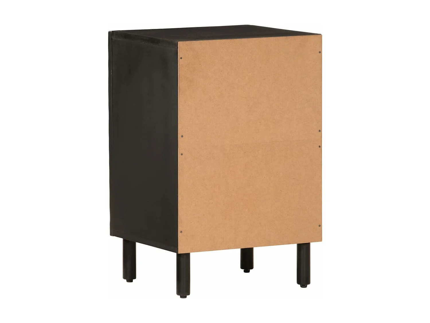 Armoire de salle de bain noir 38x33x58 cm bois massif manguier