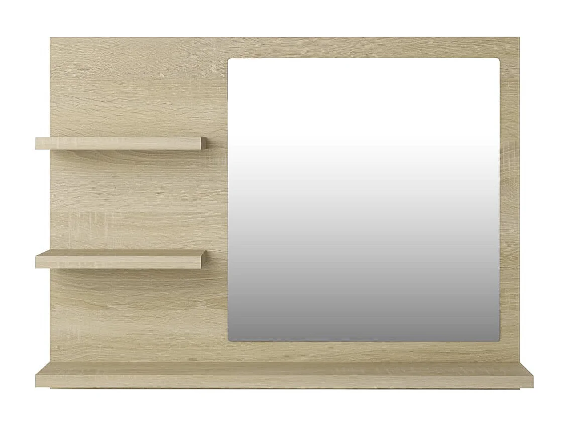 Badspiegel Sonoma-Eiche 60x10,5x45 cm Holzwerkstoff