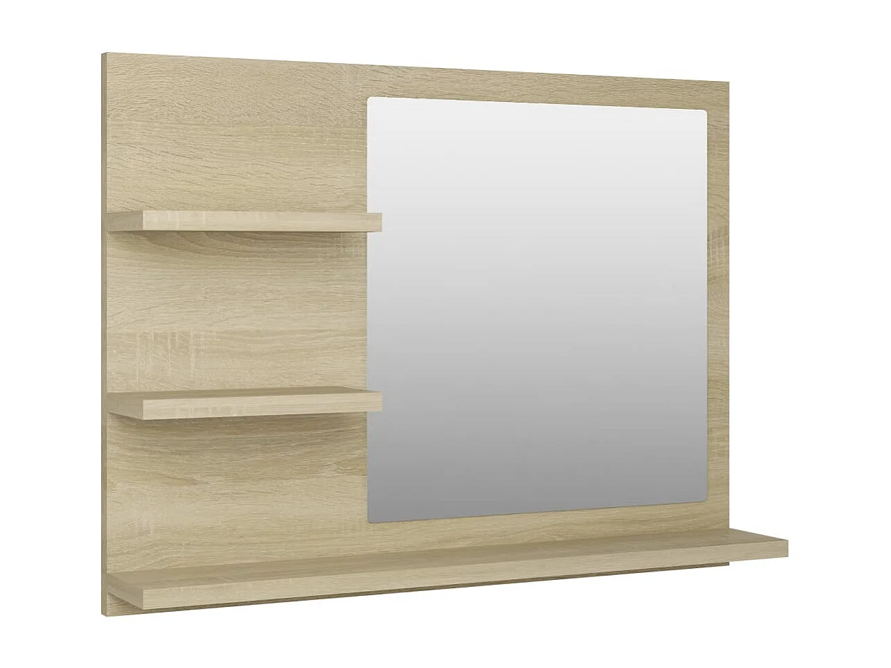 Specchio da Bagno Rovere Sonoma 60x10,5x45 cm Legno Multistrato