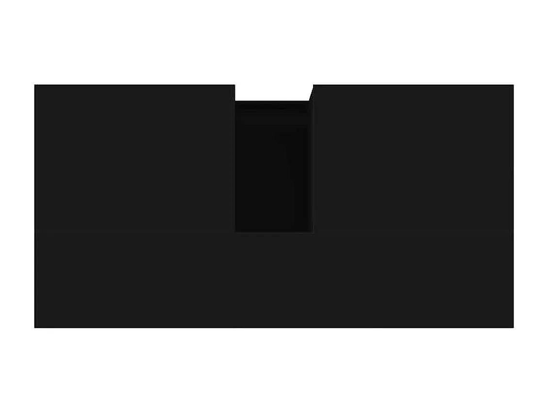 Armoire de salle de bain noir 65x33x60 cm bois d'ingénierie