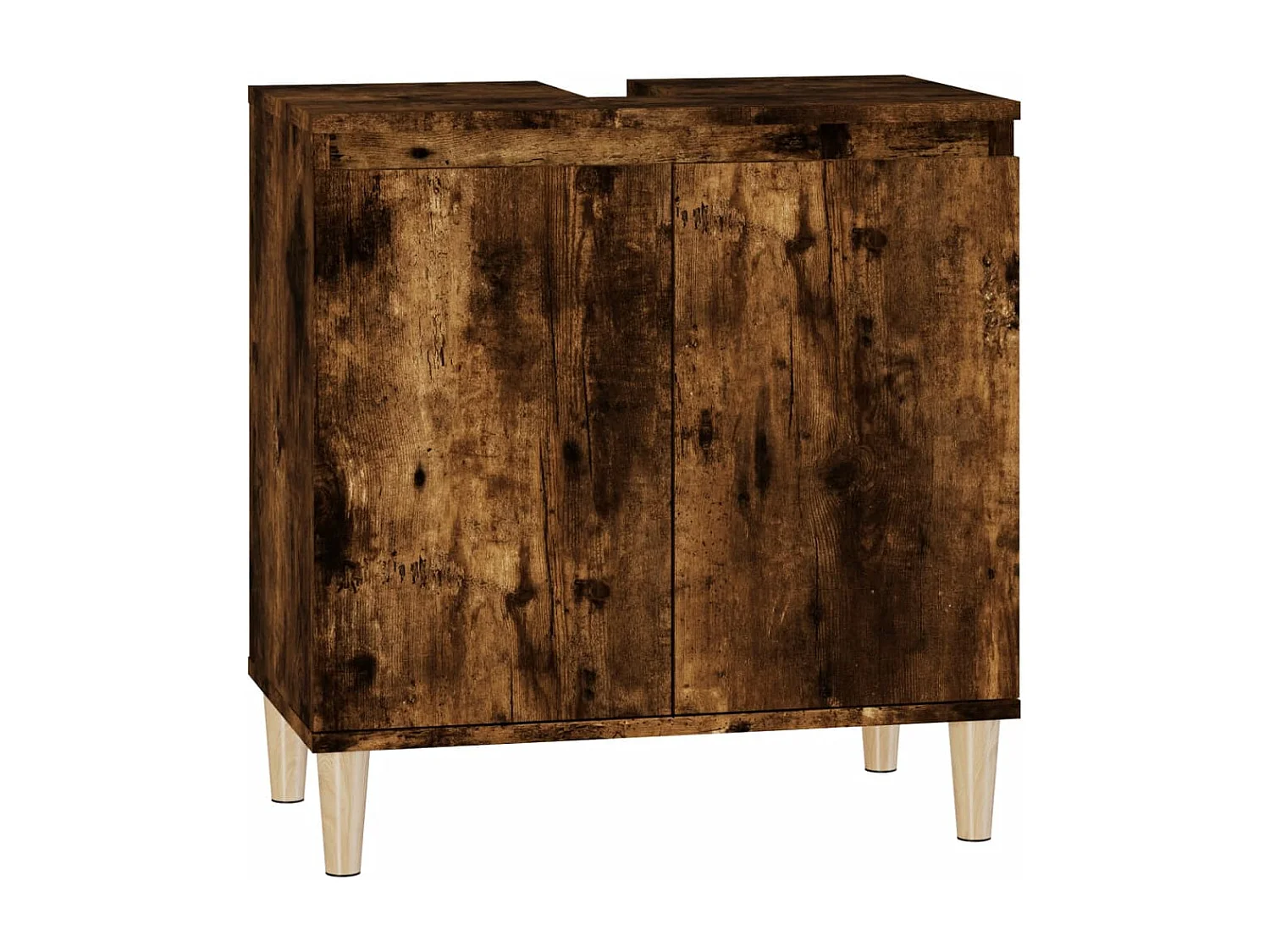 Waschbeckenunterschrank Räuchereiche 58x33x60 cm Holzwerkstoff