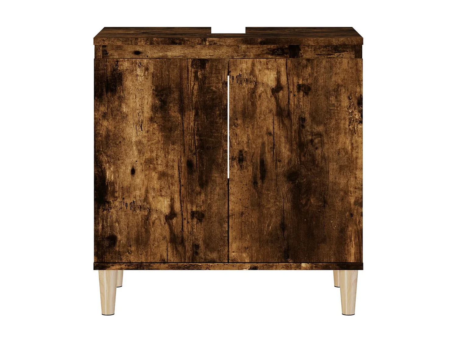 Waschbeckenunterschrank Räuchereiche 58x33x60 cm Holzwerkstoff